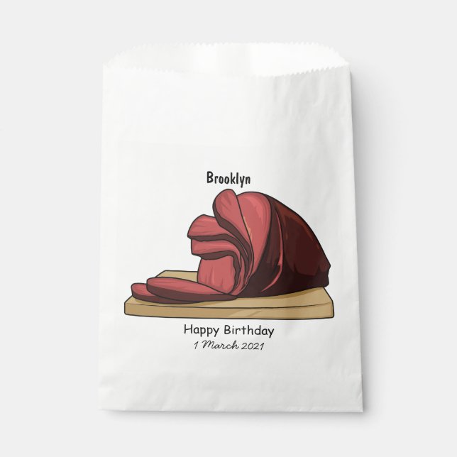 Sachets En Papier Illustration de jambon (Devant)