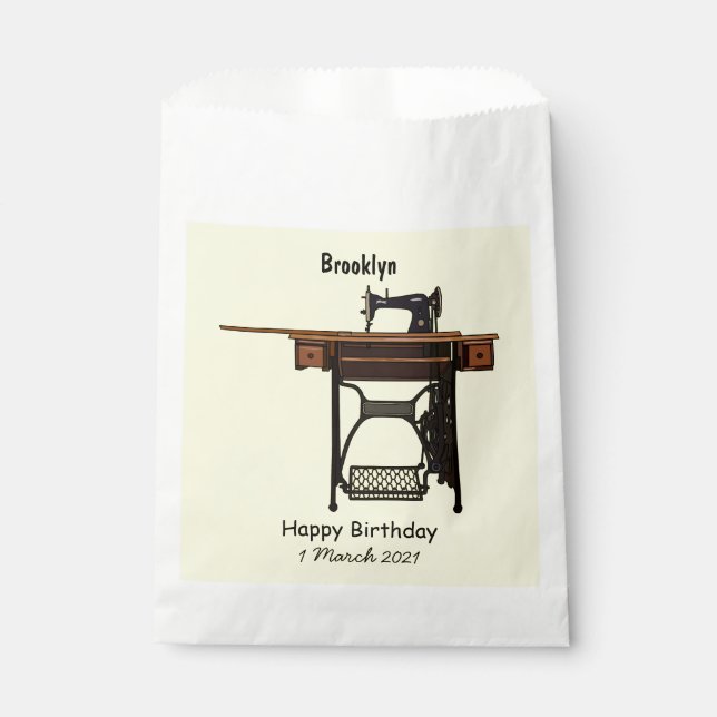 Sachets En Papier Illustration de la machine à coudre (Devant)