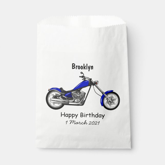 Sachets En Papier Illustration de la moto à hélico (Devant)