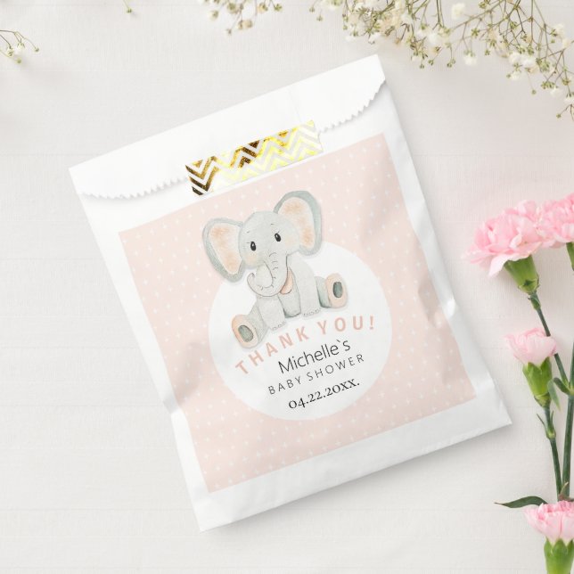 Sachets En Papier Illustration de l'aquarelle des éléphants de print (Scellé)