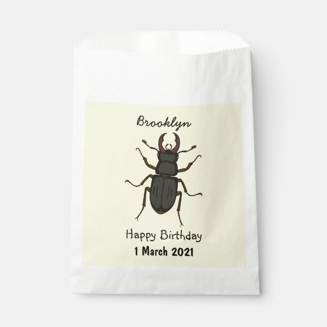 Sachets En Papier Illustration de l'insecte du dendroctone du pin (Devant)