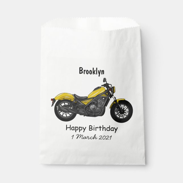 Sachets En Papier Illustration de moto Cruiser (Devant)