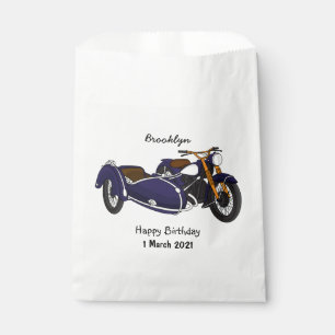 Sachets En Papier Illustration de moto pourpre Sidecar
