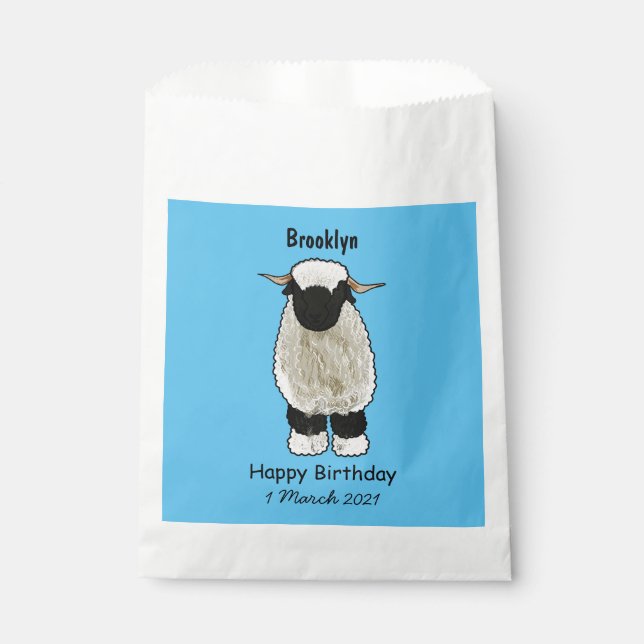 Sachets En Papier illustration de mouton Valais Blacknose de dessin  (Devant)