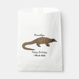 Sachets En Papier Illustration de pangolin à queue longue