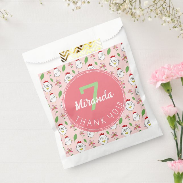 Sachets En Papier Illustration de poulet au dessin mignon (Scellé)