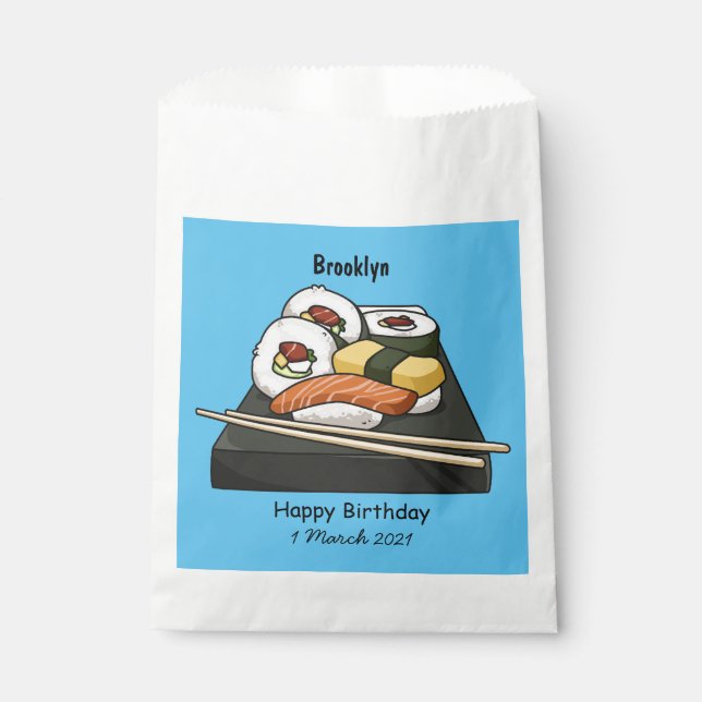 Sachets En Papier Illustration de sushi (Devant)