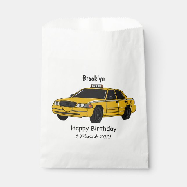 Sachets En Papier Illustration de taxi (Devant)