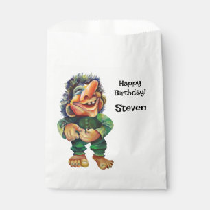 Sachets En Papier Illustration de troll drôle scandinave aquarelle