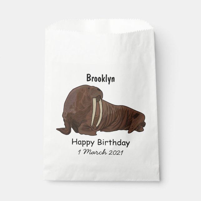 Sachets En Papier Illustration de Walrus (Devant)