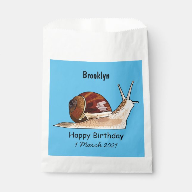 Sachets En Papier Illustration d'escargot (Devant)