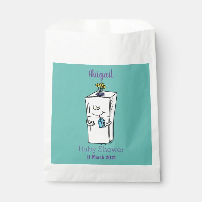 Sachets En Papier Illustration drôle de réfrigérateur (Devant)