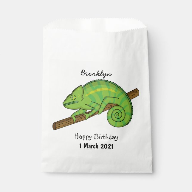 Sachets En Papier Illustration du caméléon de la parson (Devant)