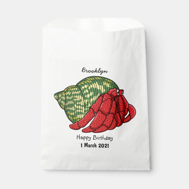 Sachets En Papier Illustration du crabe mignon (Devant)