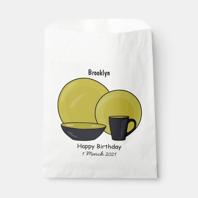 Sachets En Papier Illustration du jeu de produits de table (Devant)