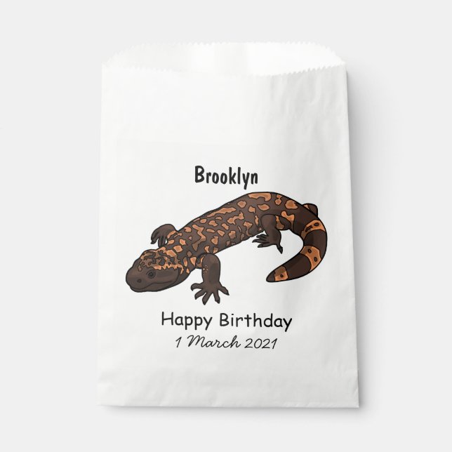 Sachets En Papier Illustration du monstre Gila (Devant)