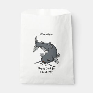 Sachets En Papier Illustration du poisson-chat mignon
