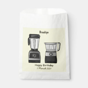 Sachets En Papier Illustration du processeur et du mixeur alimentair