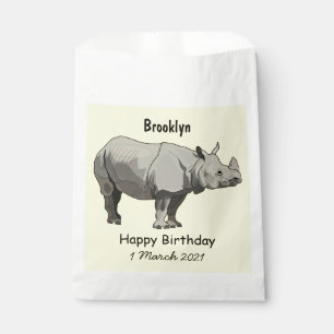 Sachets En Papier Illustration du rhinocéros de Javan