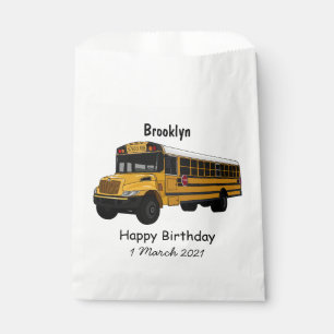 Sachets En Papier Illustration d'un autobus scolaire
