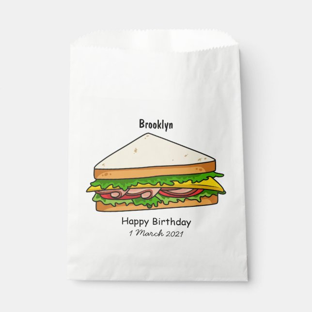 Sachets En Papier Illustration Sandwich (Devant)