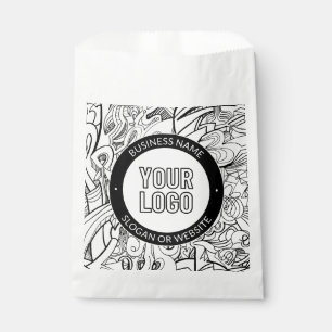 Sachets En Papier Illustrations de ligne moderne & votre logo avec t