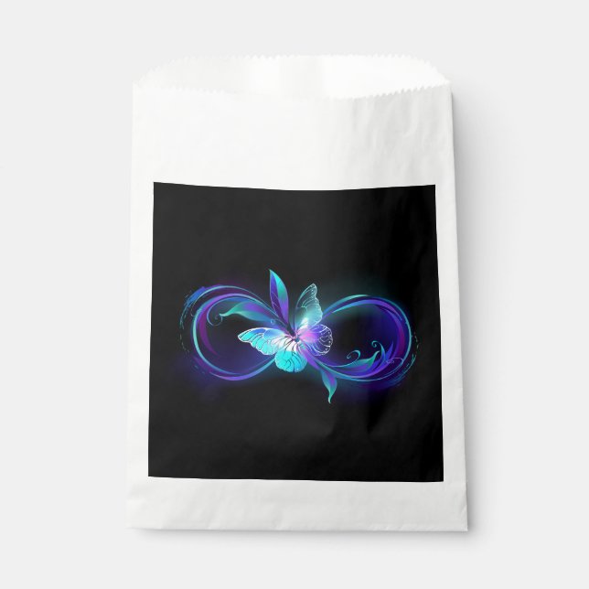 Sachets En Papier Infinité brillante avec papillon magique (Devant)