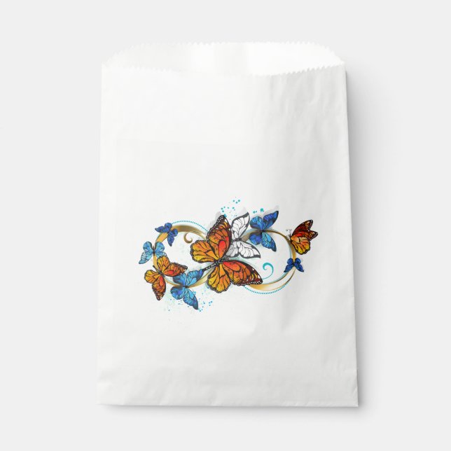 Sachets En Papier Infinité de papillons monarques (Devant)