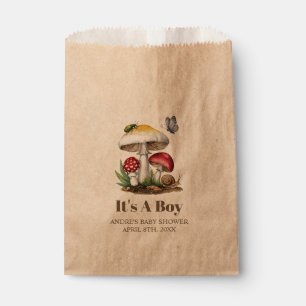 Sachets En Papier Insectes Champignons Bois Baby shower naturel
