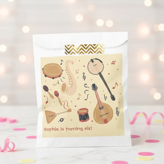 Sachets En Papier Instruments de musique anniversaire enfants (Créateur téléchargé)