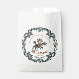 Sachets En Papier Invitation d'anniversaire de château de chevalier 