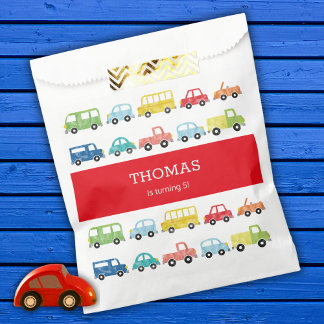 SACHETS EN PAPIER INVITATION D'ANNIVERSAIRE DES TRANSPORTS