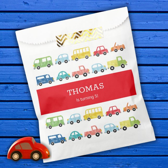 SACHETS EN PAPIER INVITATION D'ANNIVERSAIRE DES TRANSPORTS (Créateur téléchargé)