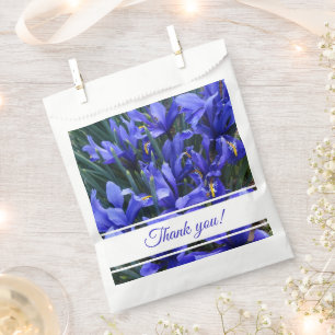 Sachets En Papier Irises Réticulées Violet Merci Floral Faveur B