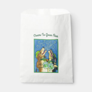 SACHETS EN PAPIER IRLANDAIS HOUND CHIENS, ST. PATRICK'S DAY GREEN BE