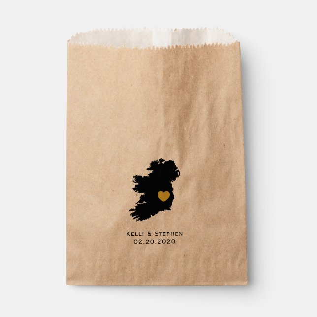 Sachets En Papier Irlande Mariage Favor Treat Sacks, Carte Cadeaux S (Devant)