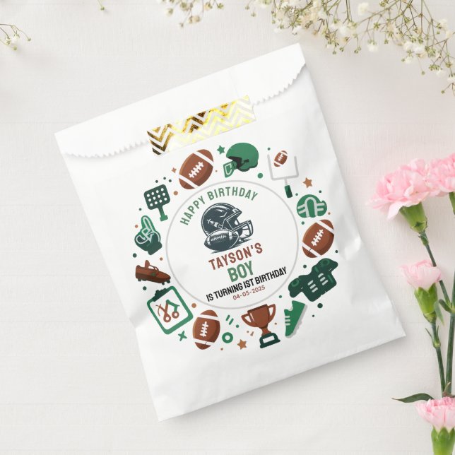 Sachets En Papier It’s Game Time Football 1st Birthday – Fun Kids  (Scellé)