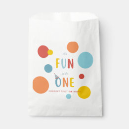 Sachets En Papier It's Fun To Be One Colorful Birthday Favor Bag