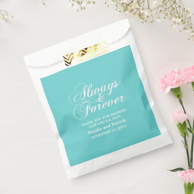 Sachets En Papier Ivory Always & Forever Wedding Favor Bags (Scellé)