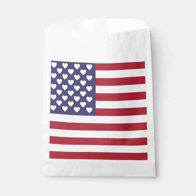 SACHETS EN PAPIER J'AIME LES ÉTATS-UNIS D'AMÉRIQUE (Devant)
