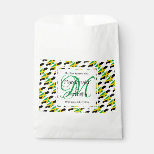 Sachets En Papier JAMAICA Monogramme personnalisé de mariage papier