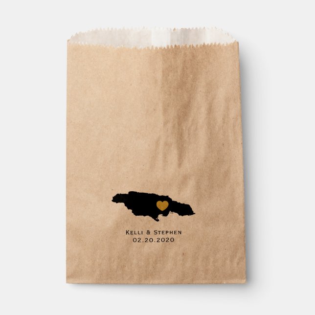 Sachets En Papier Jamaïque Mariage Favor Treat Sacks, Carte Cadeaux  (Devant)