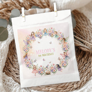 Sachets En Papier Jardin de fées fantaisiste pour 1er anniversaire 