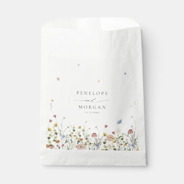Sachets En Papier Jardin Fleur sauvage de printemps Floral minimalis (Devant)