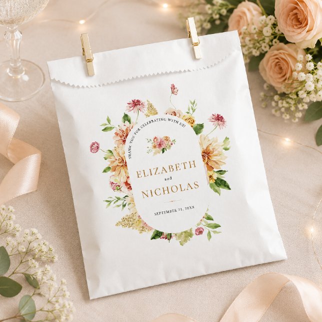 Sachets En Papier Jardin Floral | Mariage d'Été (Créateur téléchargé)