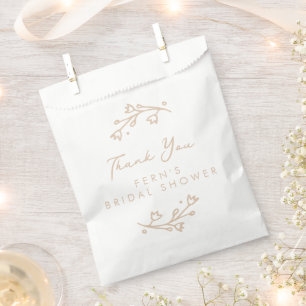Sachets En Papier Jardin rose vif Merci de Fête des mariées Florale