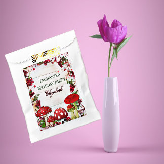 Sachets En Papier Jardin Rouge Berry Toadstool Verdure Magie Champig
