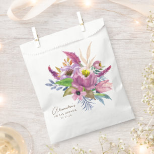 Sachets En Papier Jardin Violet Floral Minimaliste Douche Personnali