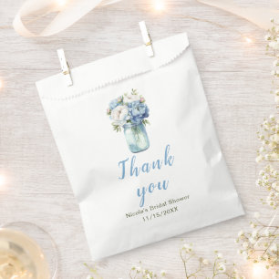 Sachets En Papier Jarre de mariage aux pivoines bleues