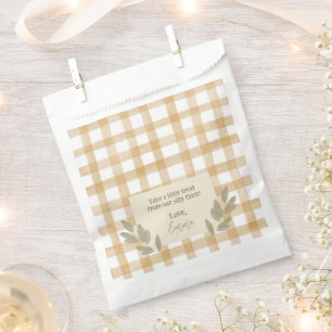Sachets En Papier Jaune En vichy fête d'anniversaire